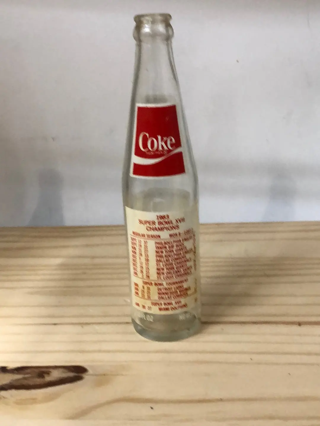 1983 Superbowl Xvi Champion Coca-Cola Bottle 1