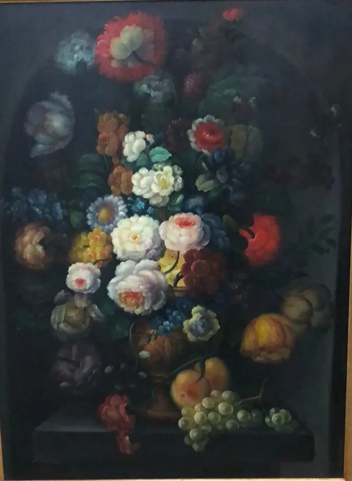 Large French Floral Still Life Unframed 1