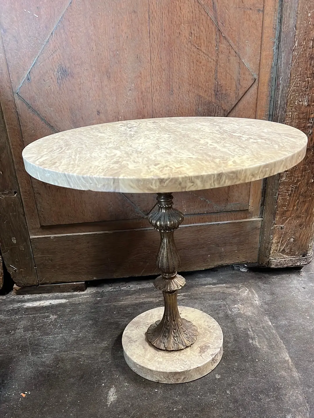 Italian Style Marble And Brass Taboret 1