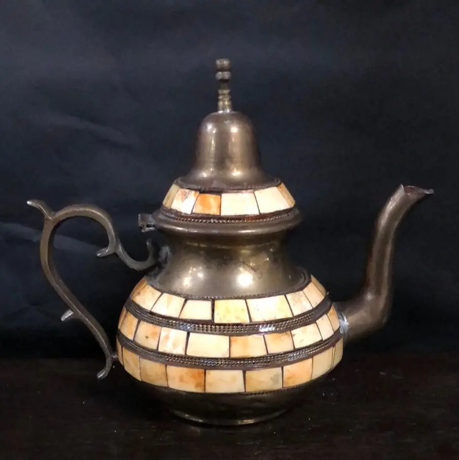 Brass And Bone Teapot 1