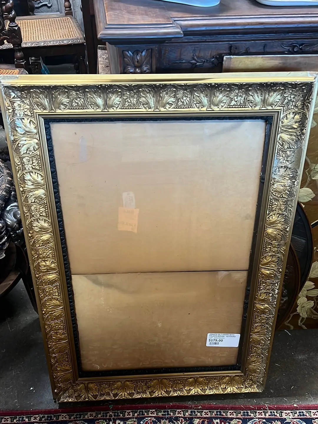 Ornate Gilt Frame With Foliate Design - As Found 1