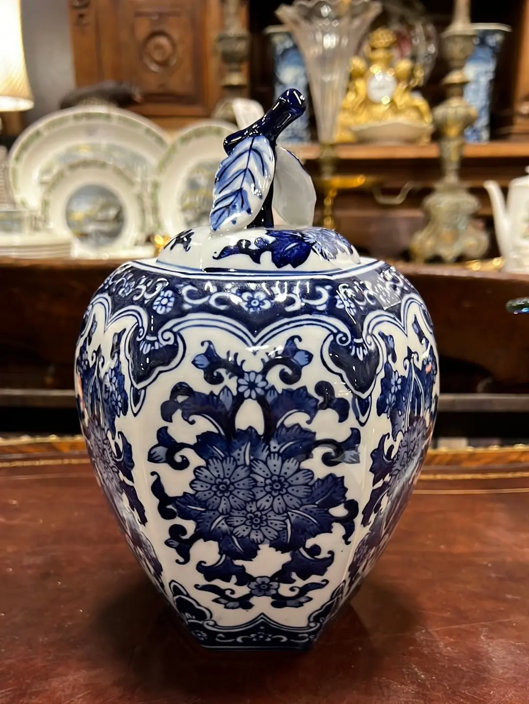 Blue And White Small Asian Ginger Jar 1