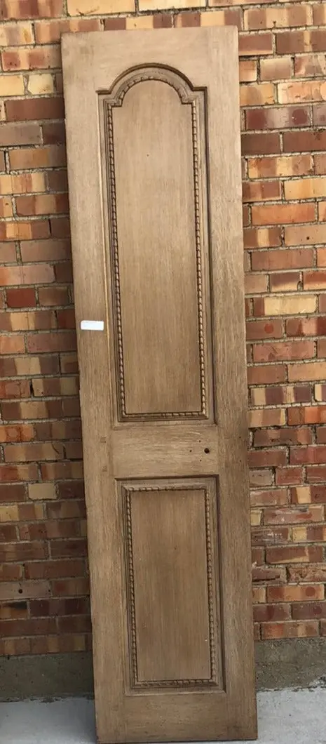 Narrow Painted Oak Door With Carved Detail 1