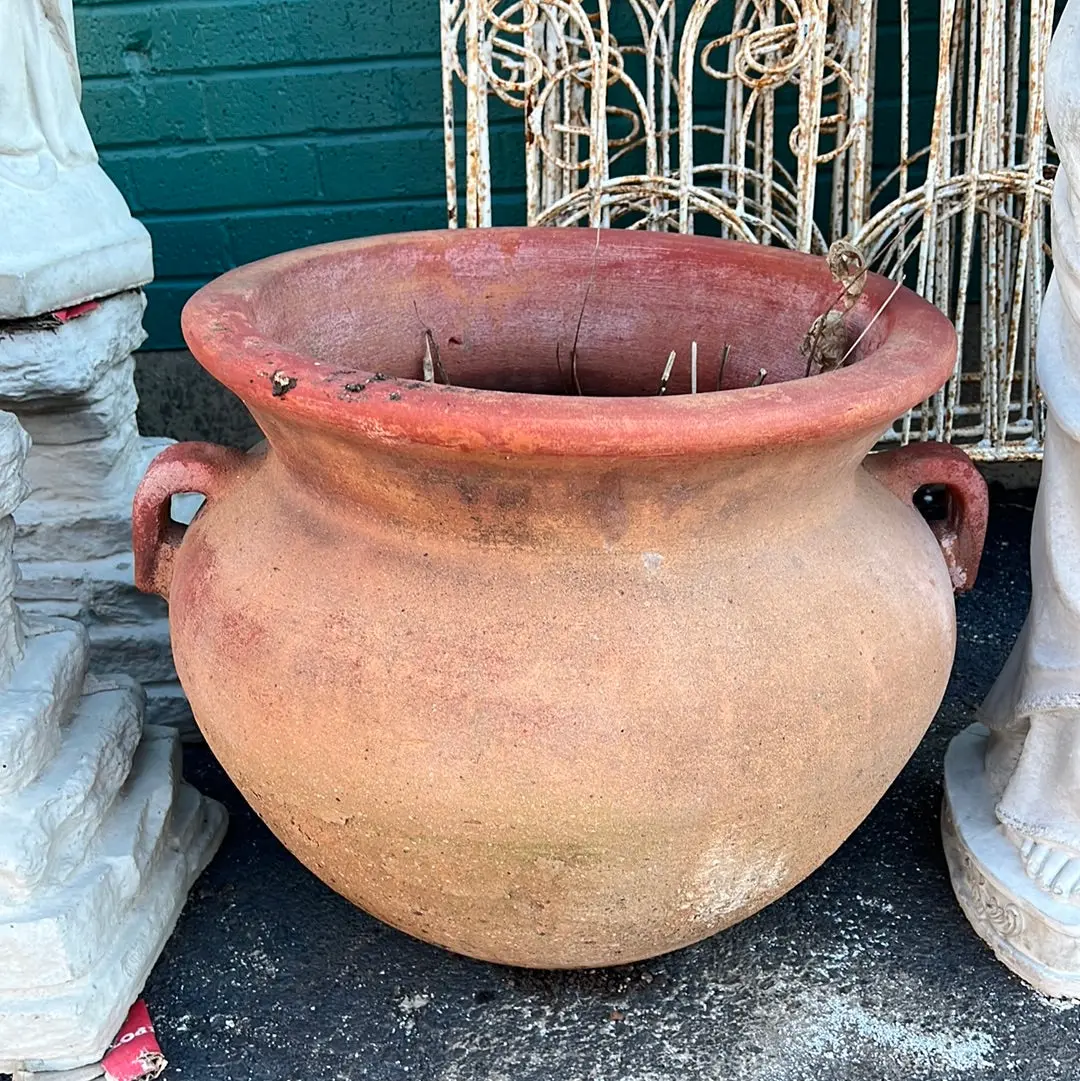 Large Terra Cotta Planter With Mini Handles 1