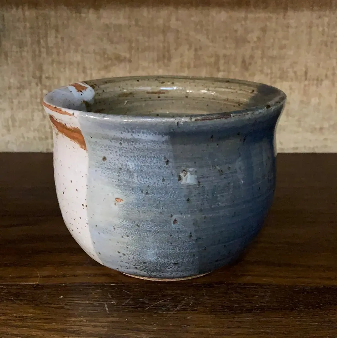 Blue And Green Glazed Pottery Vessel 1