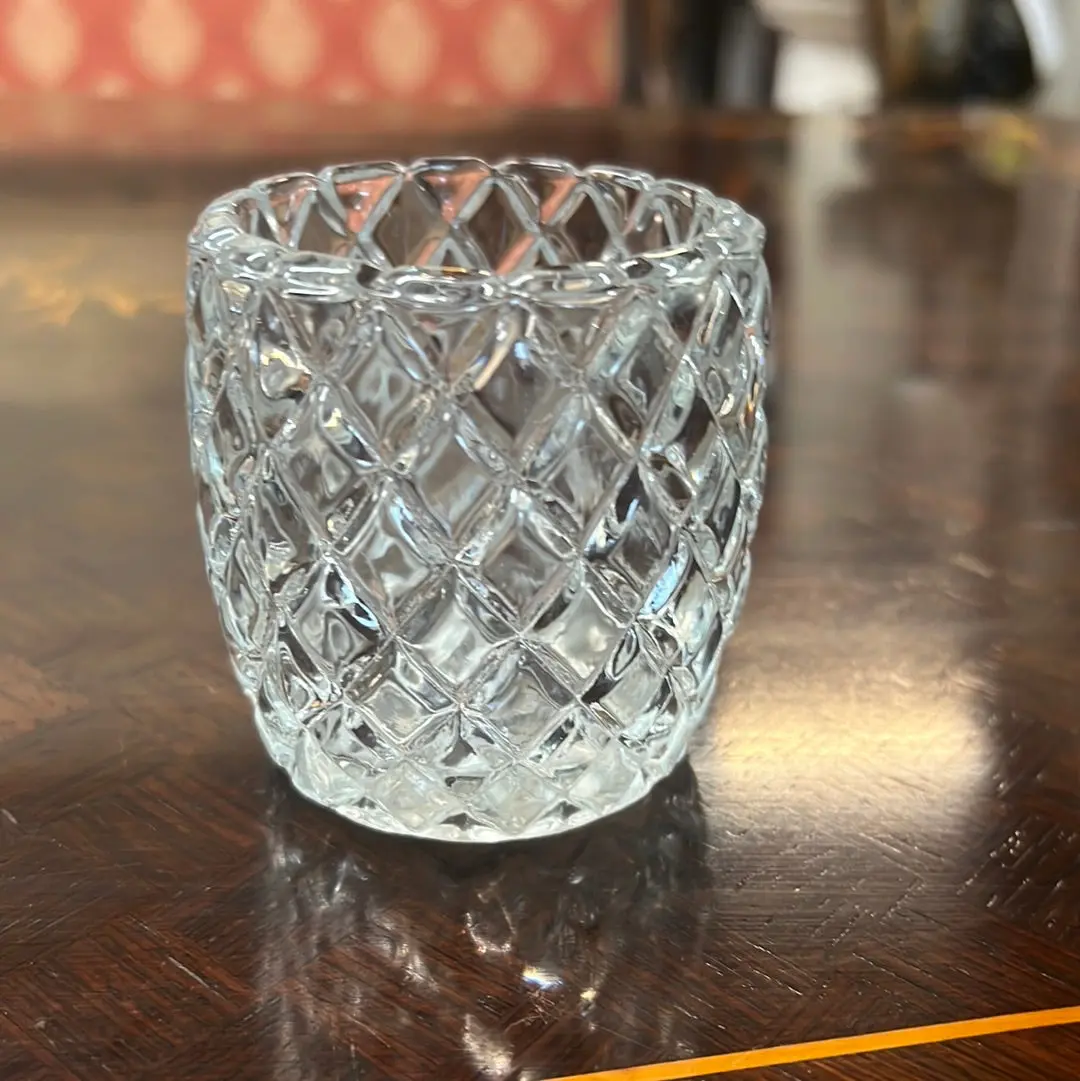 Diamond Pattern Pressed Glass Toothpick Holder 1