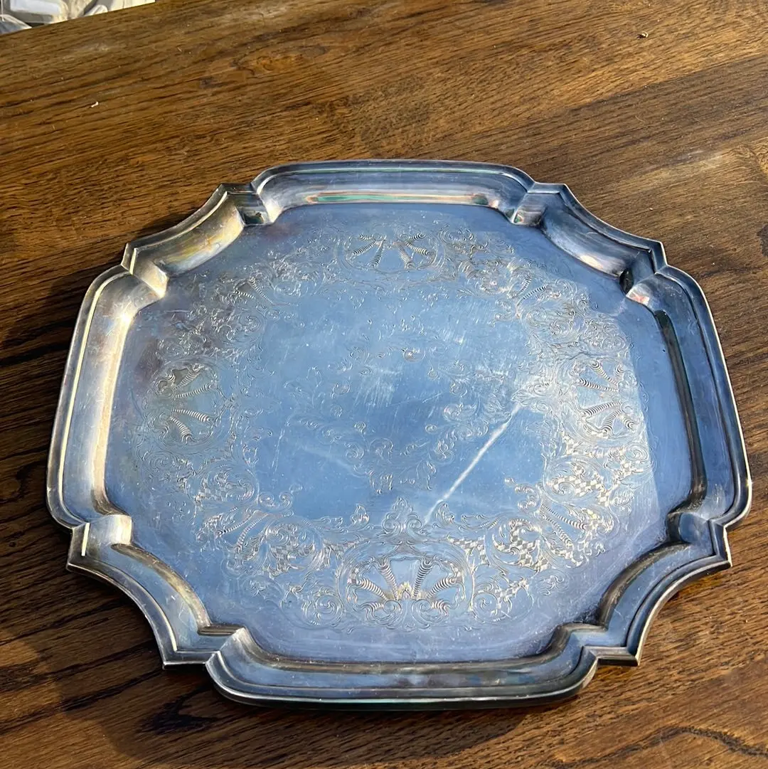 15.5" Silverplated Jowle Tray 1