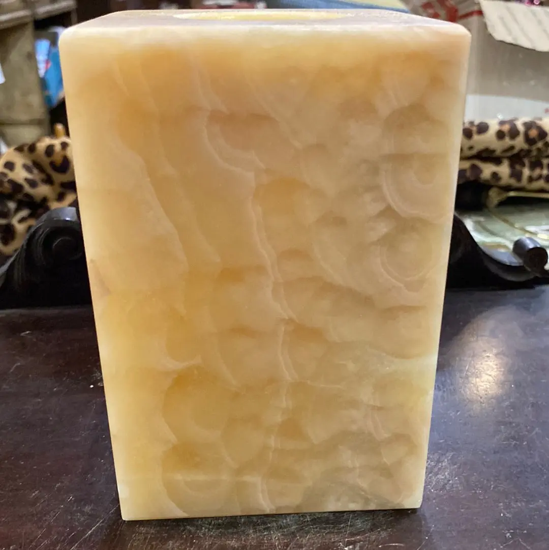 Alabaster Votive Candle Cover 1