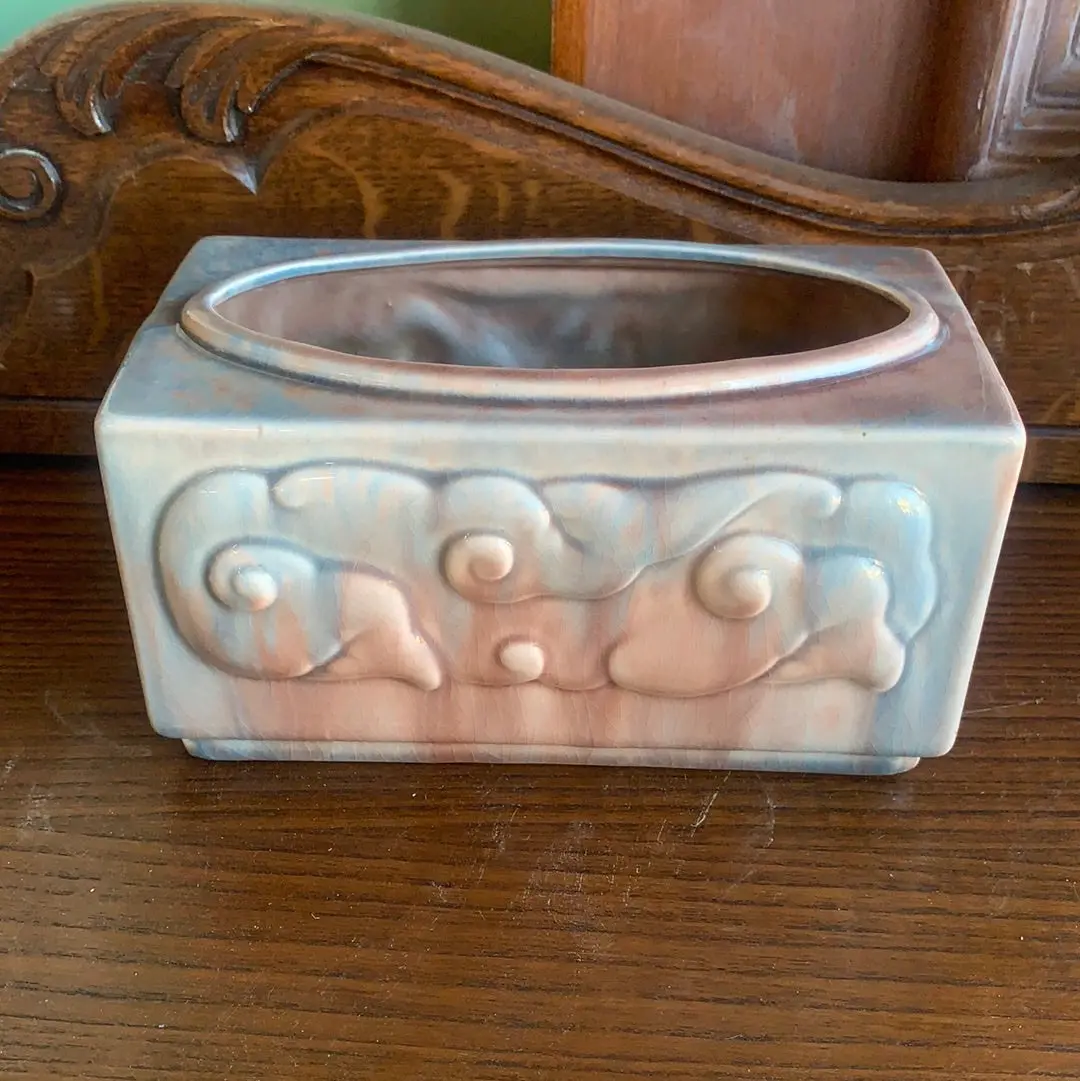 Pastel Glazed Pottery Rectangular Planter 1