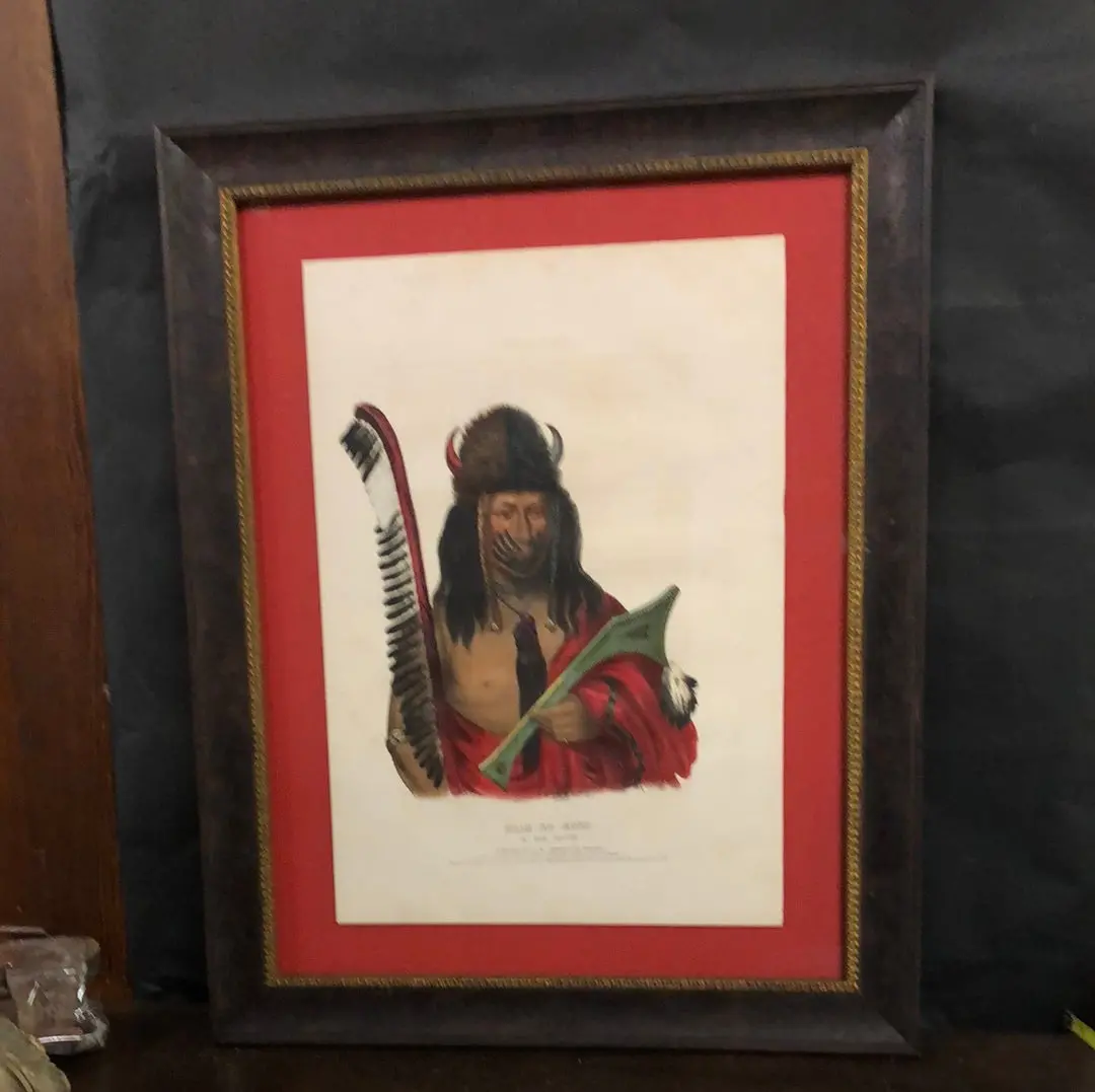 Nicely Framed And Matted Indian Print 1