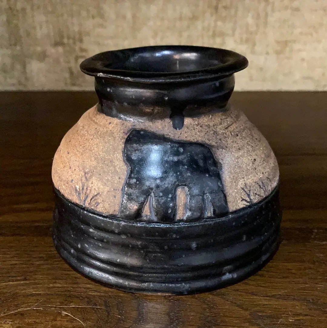 Studio Pottery Vase With Gorilla 1