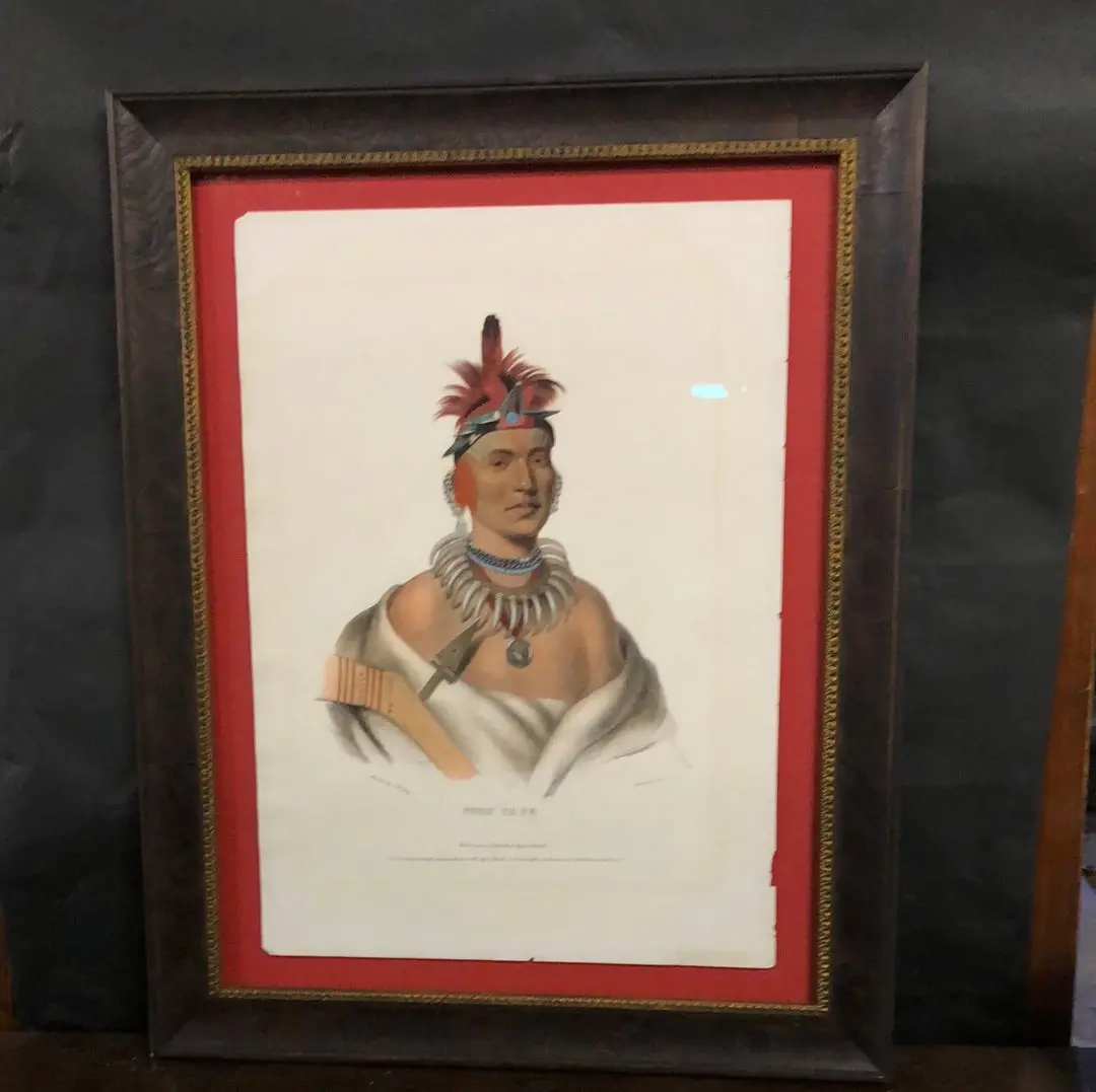 Nicely Framed And Matted Indian Print 1