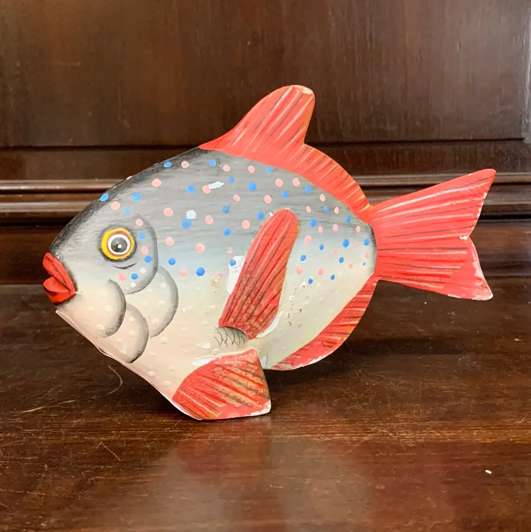 Puffy Carved Wood Fish 1