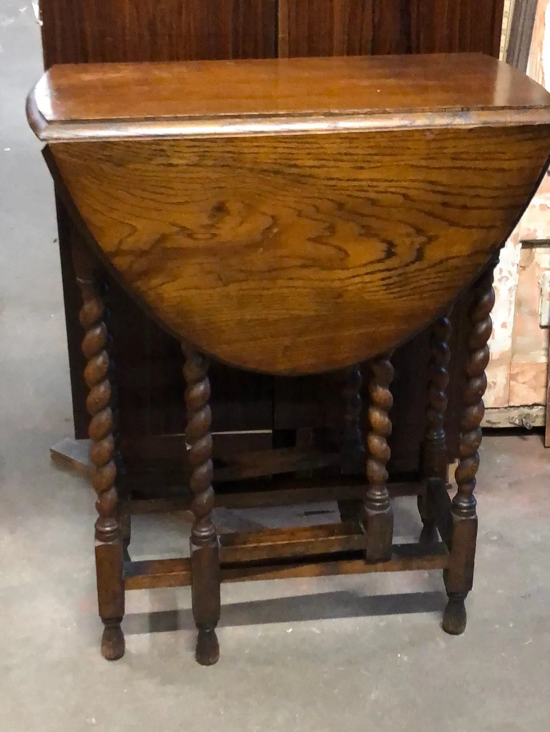 Small Barley Twist Dropleaf Table 1