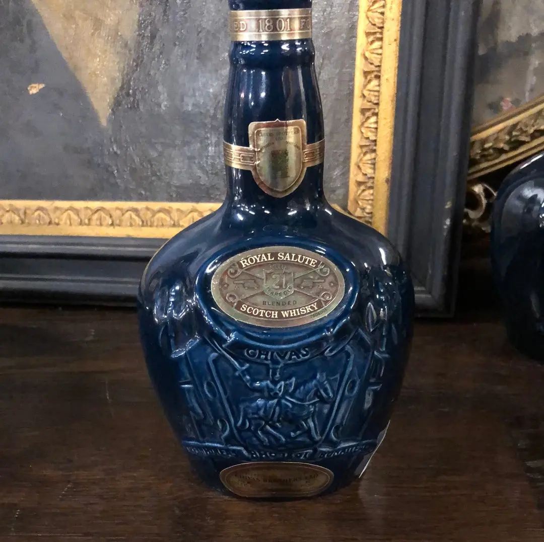 Chivas Glazed Crockery Liquor Bottle - No Top 1