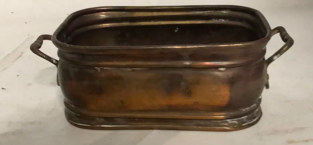 Small Rectangular Brass Planter 1