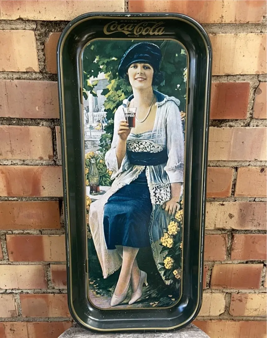 Reproduction Coca Cola Lady Tray 1