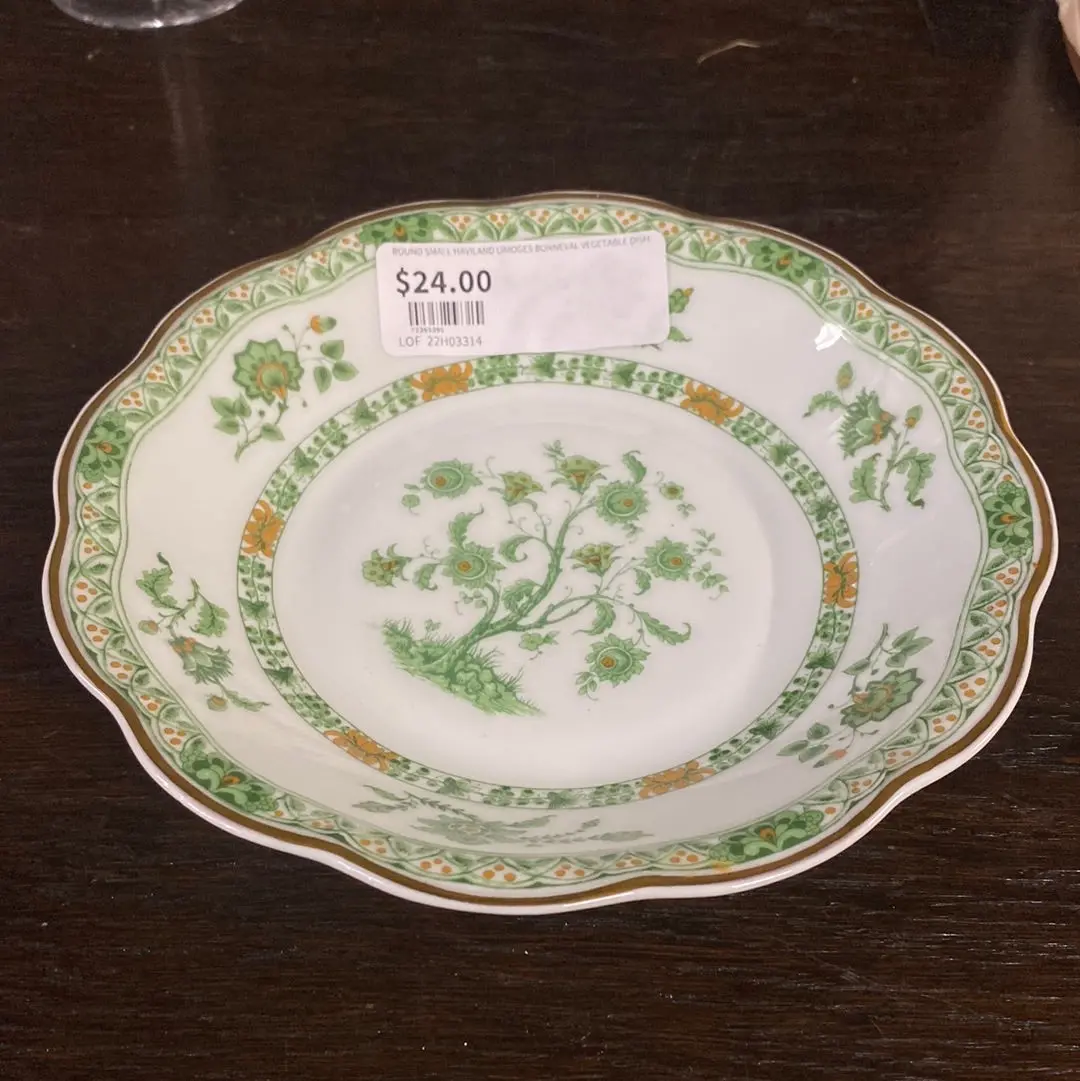 Round Small Haviland Limoges Bonneval Vegetable Dish 1