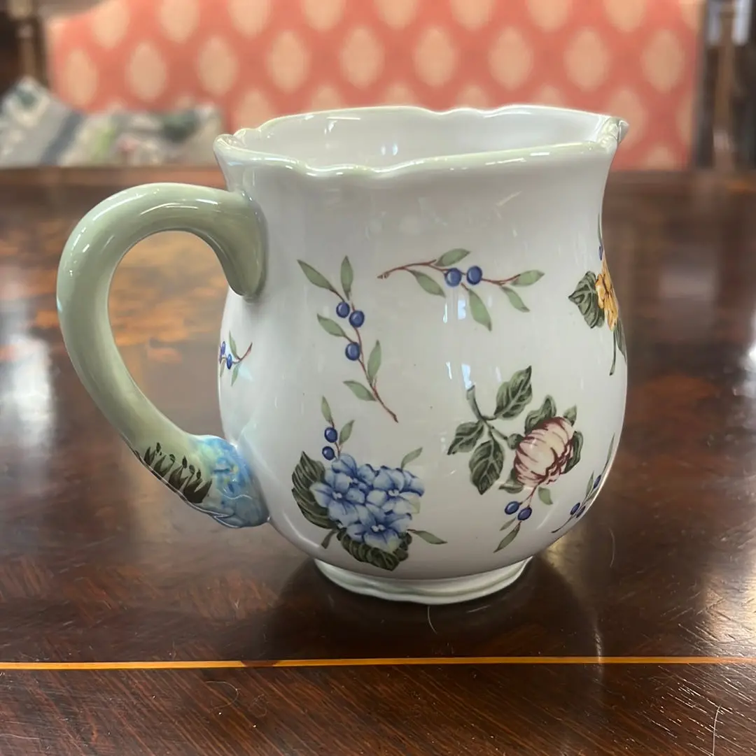 Floral Porcelain Pitcher 1