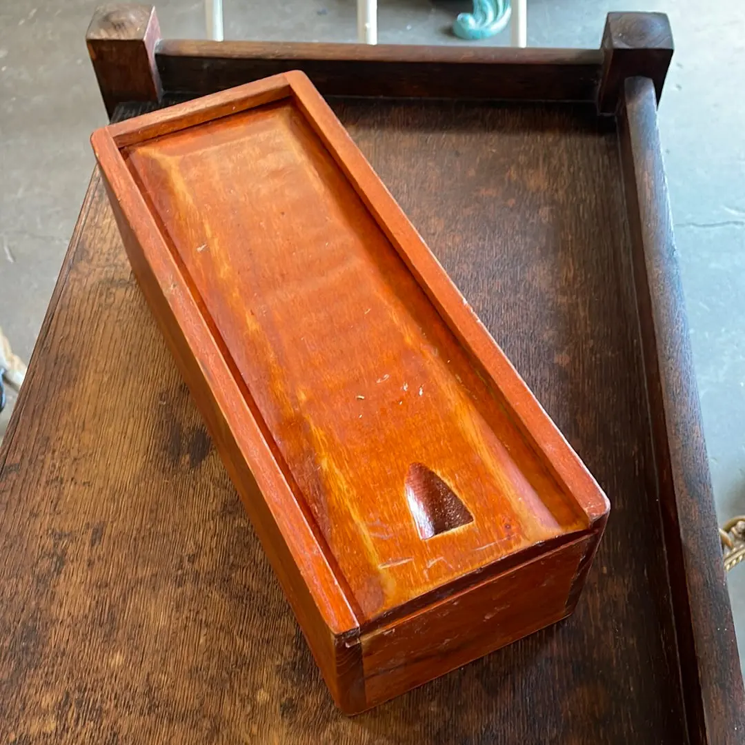Wood Box With Sliding Top 1