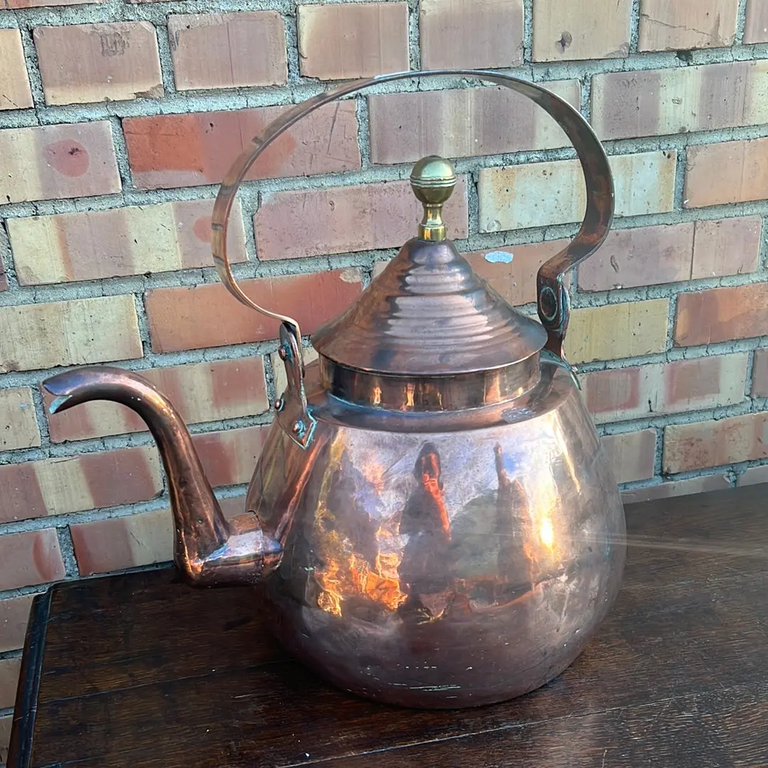 Large Copper Tea Kettle As Found 1