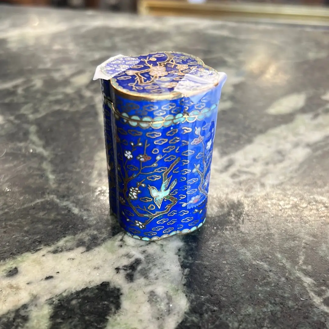 Tiny Blue Cloissone Box 1