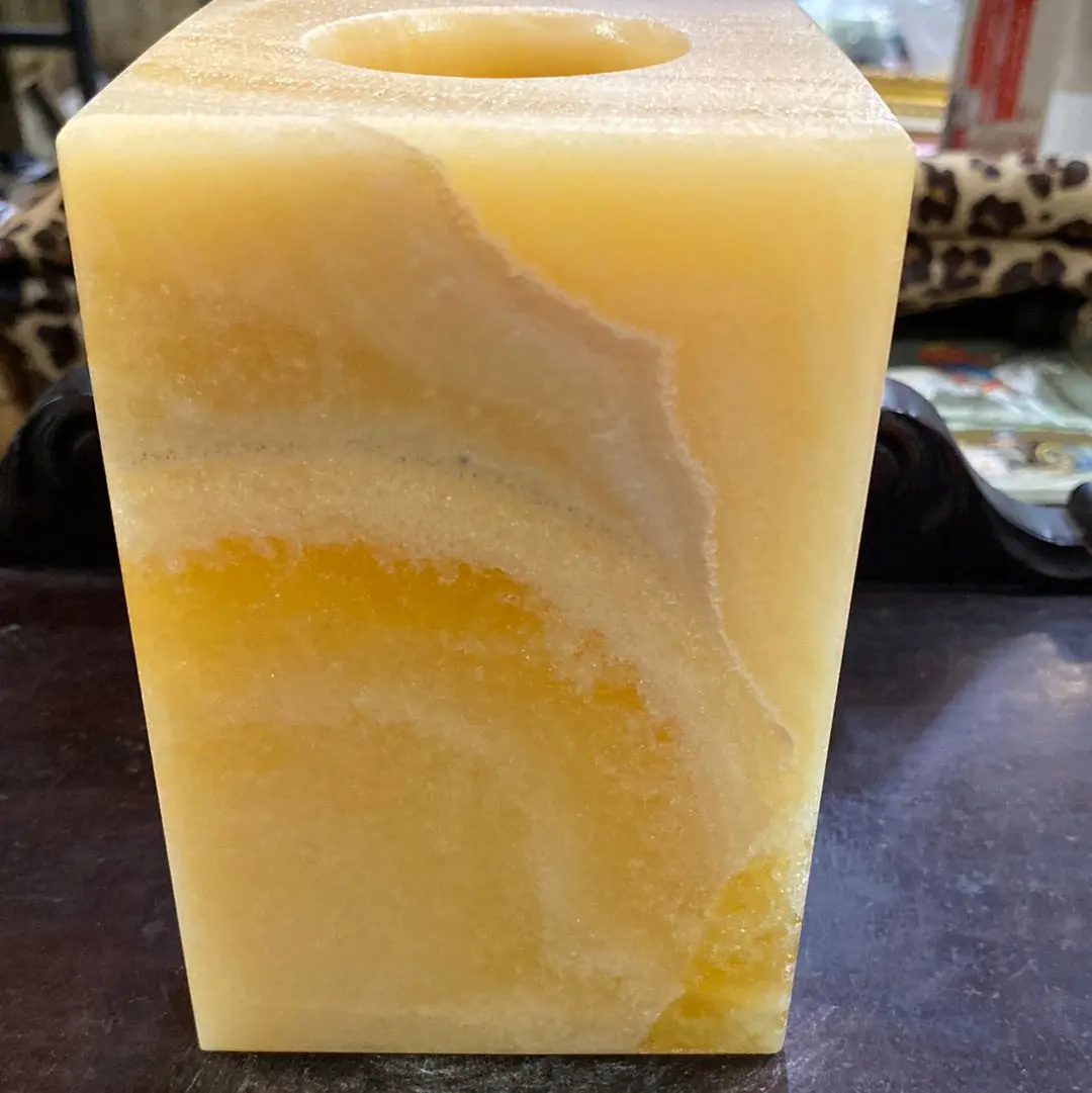 Alabaster Votive Candle Cover 1