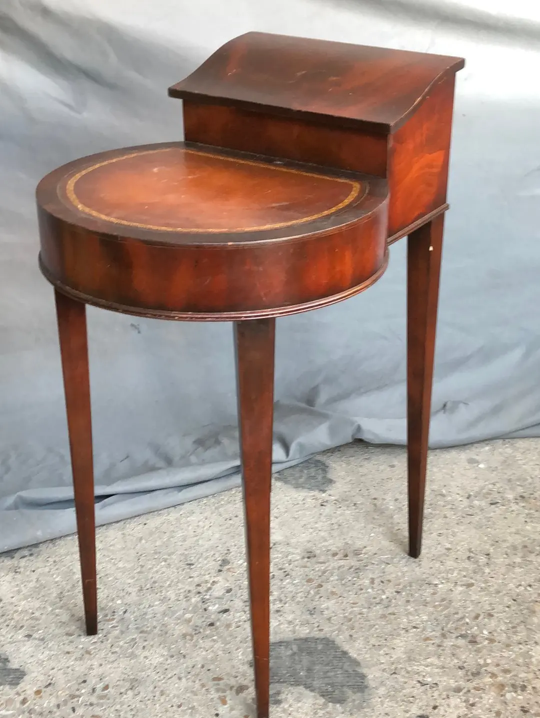 Federal Style Leather Top Smokers Stand 1