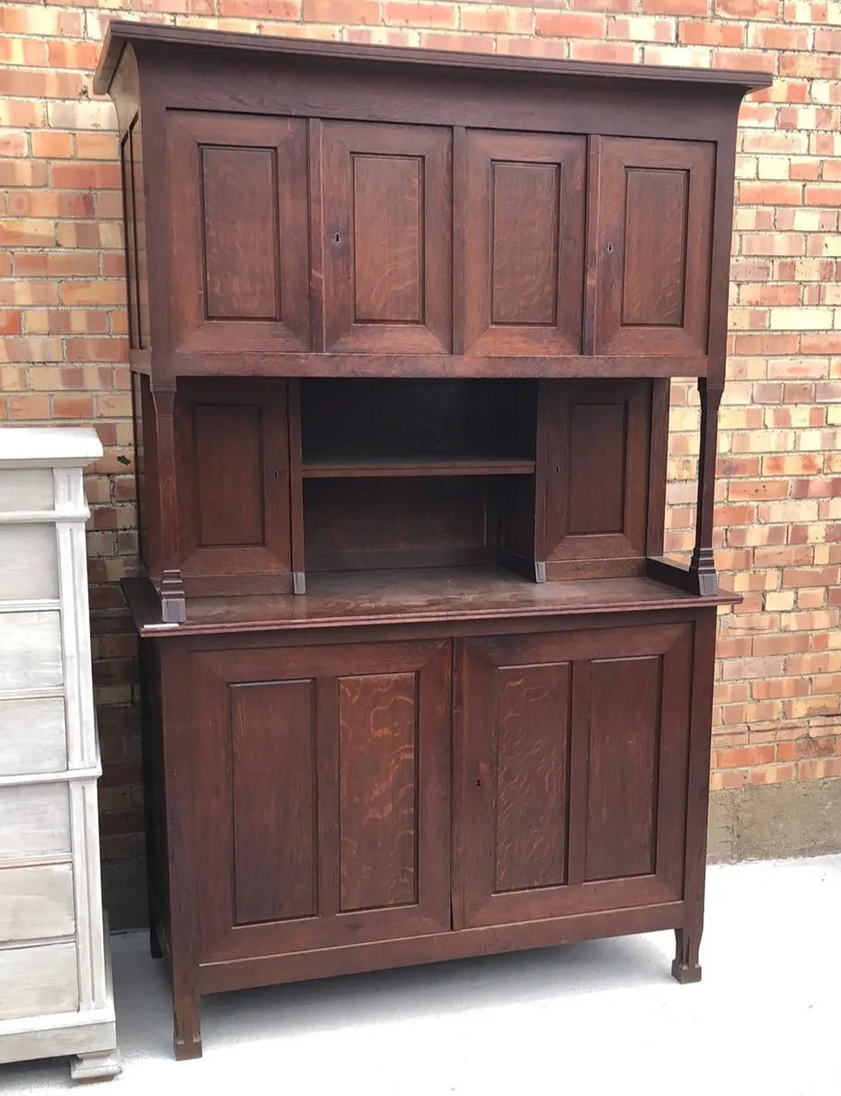 Arts And Craft Oak Butlers Cabinet 1