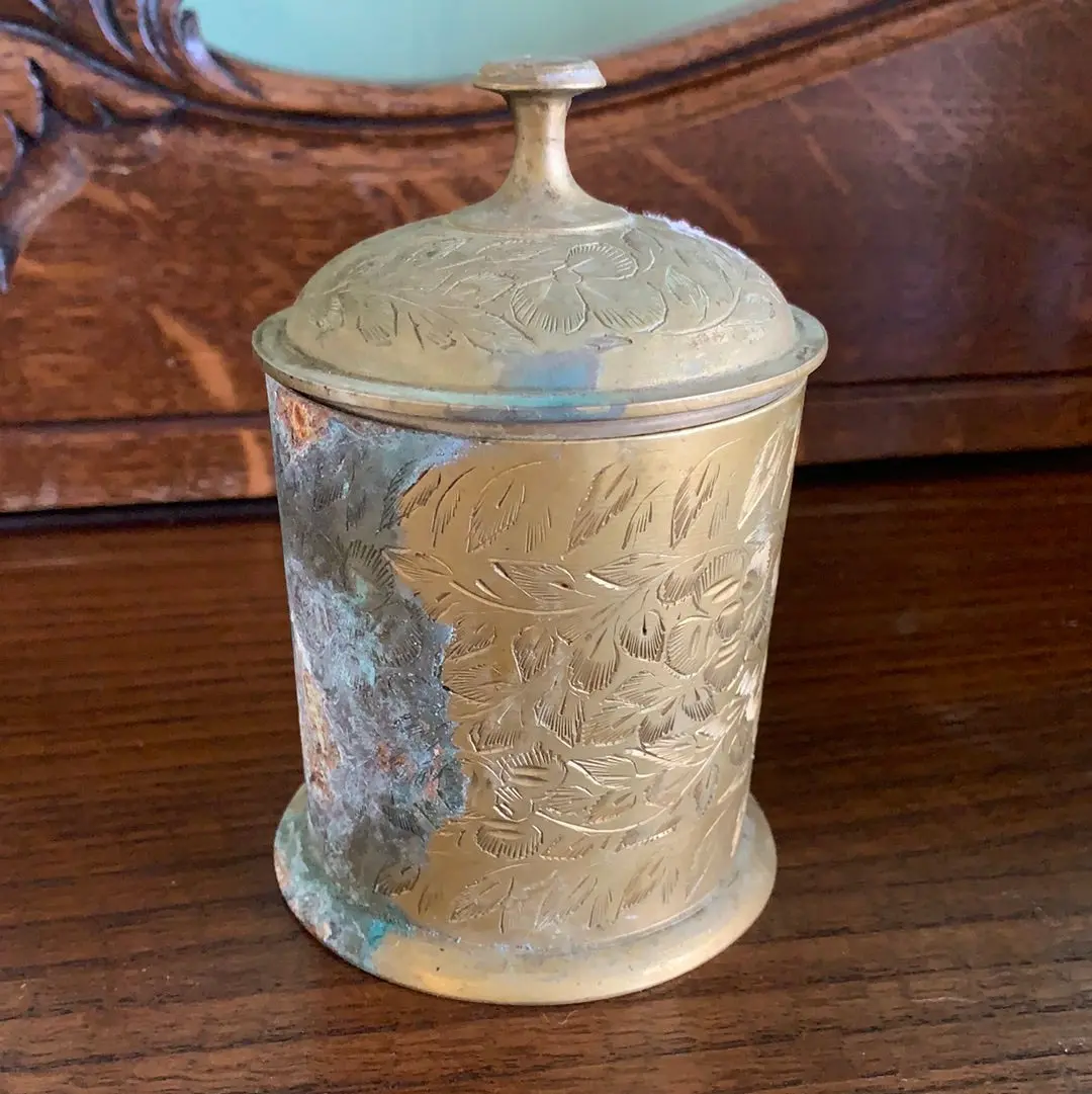 Brass Lidded Jar 1