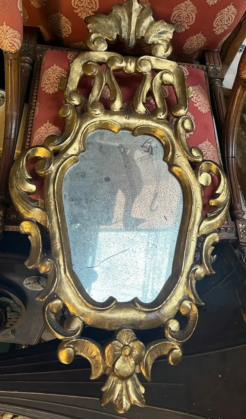 Small Parcel Gilt Italian Wall Mirror 1