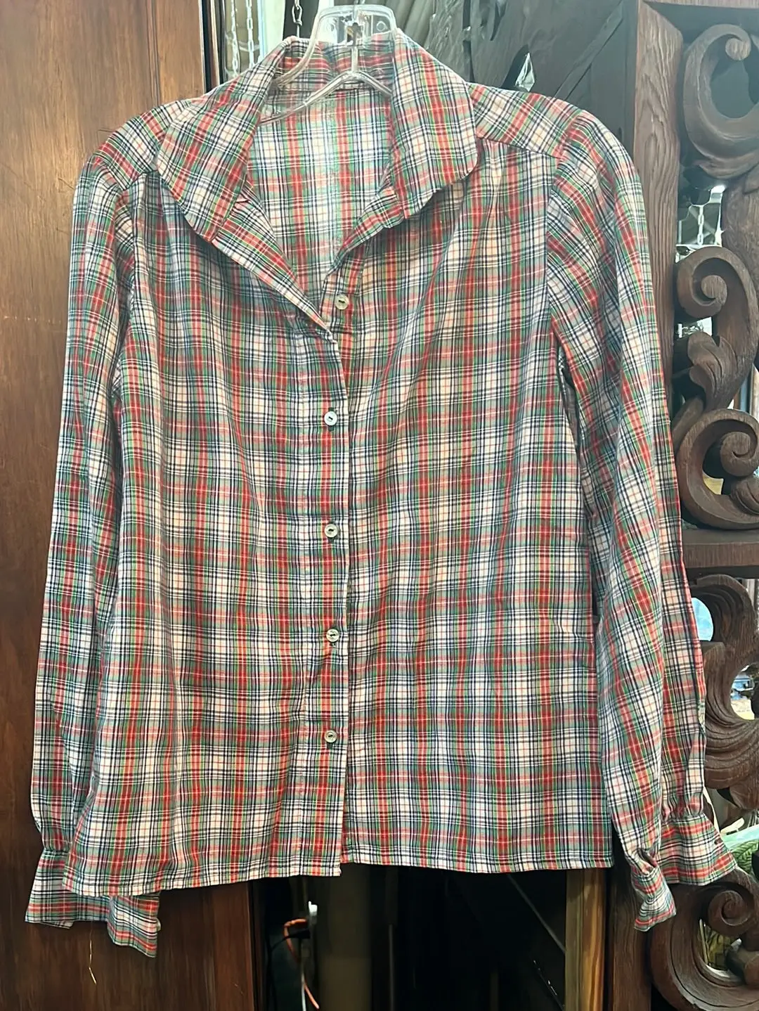 Blue Red And Green Plaid Shirt 1