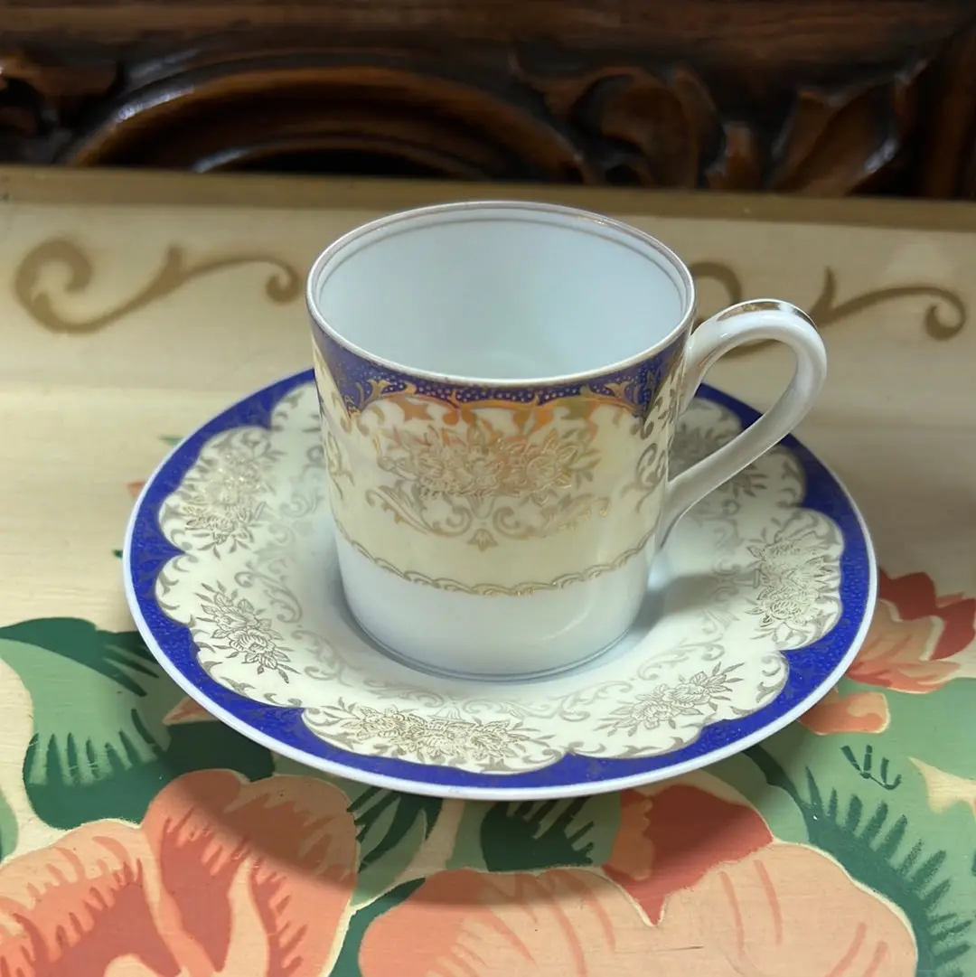 Bavarian Blue Gold And White Demitasse 1