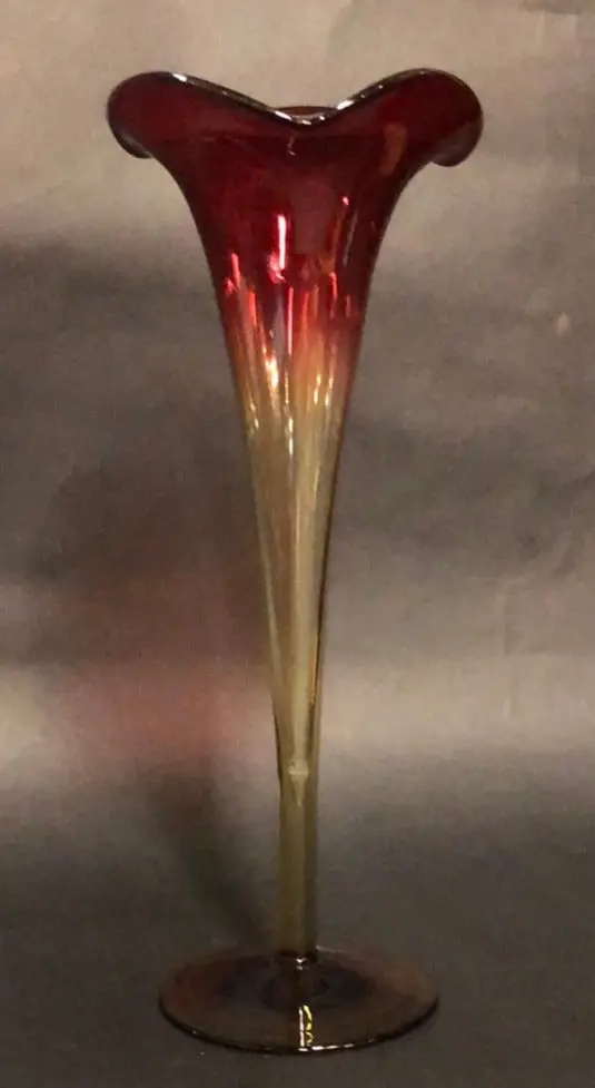 Large Amberina Bud Vase 1