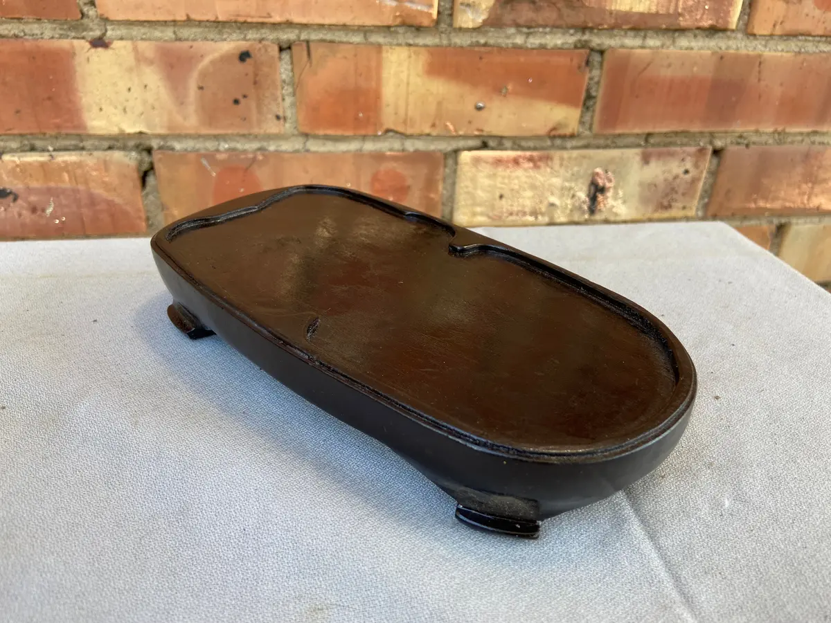 Small Black Asian Wood Plinth 1
