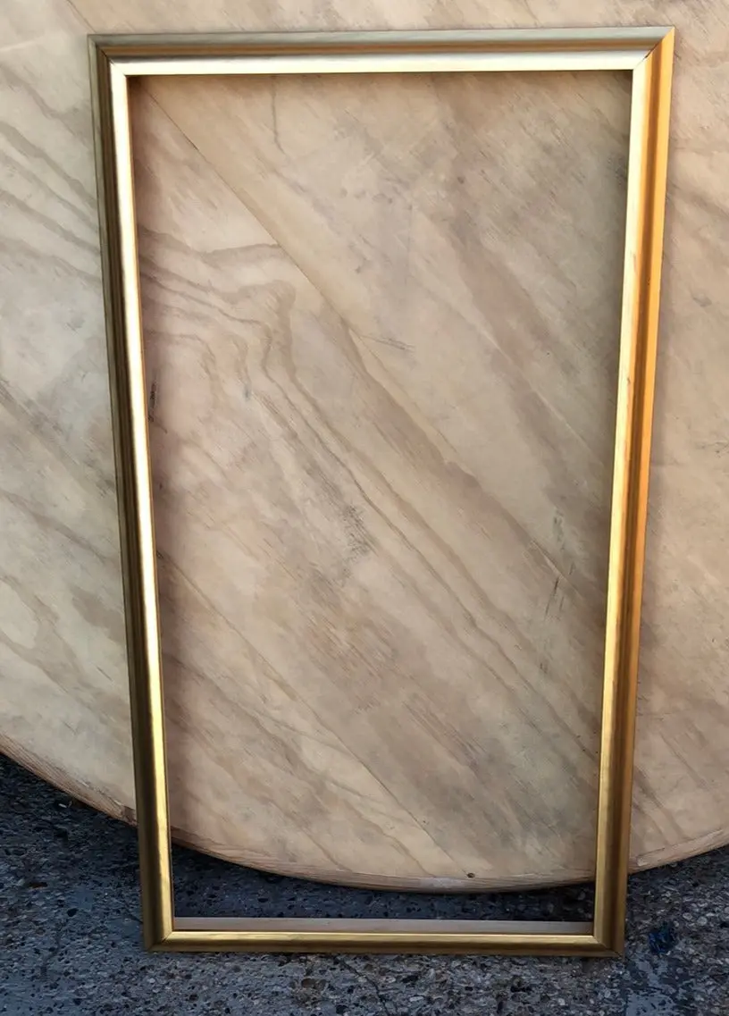 Simple Vertical Bright Gold Frame 1