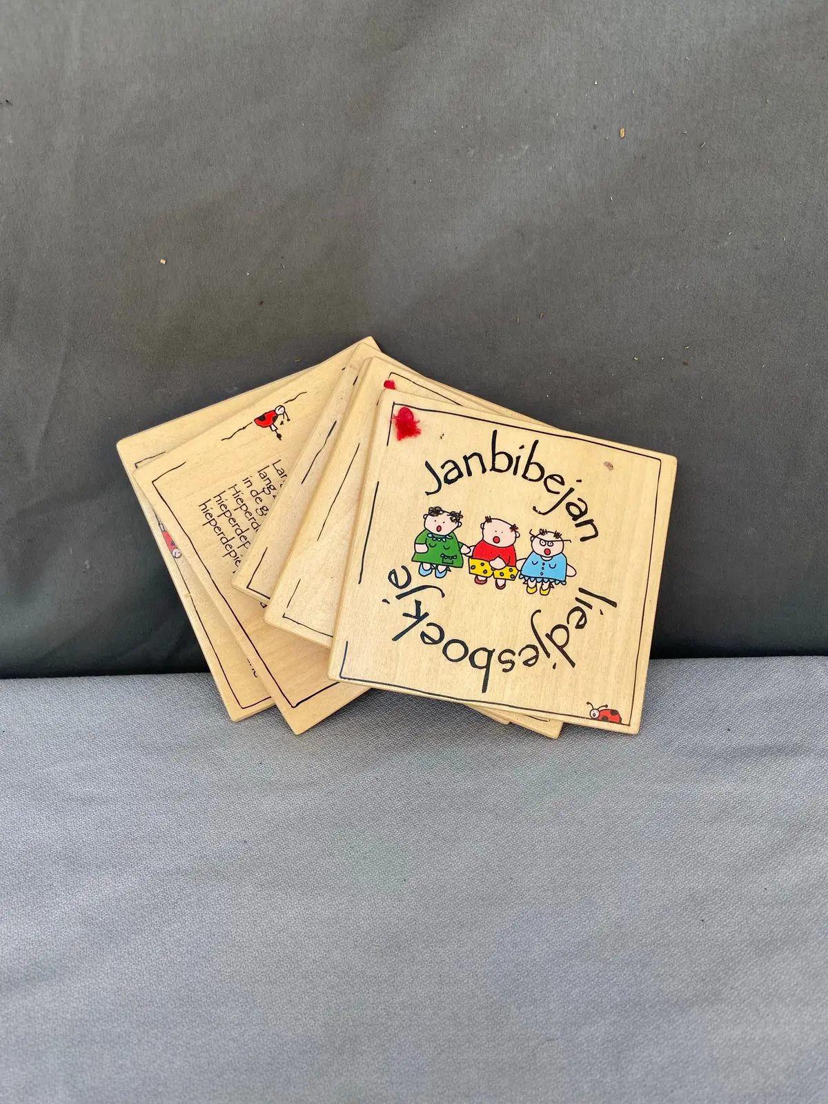 Dutch Child's Poetry Wood Tiles 1