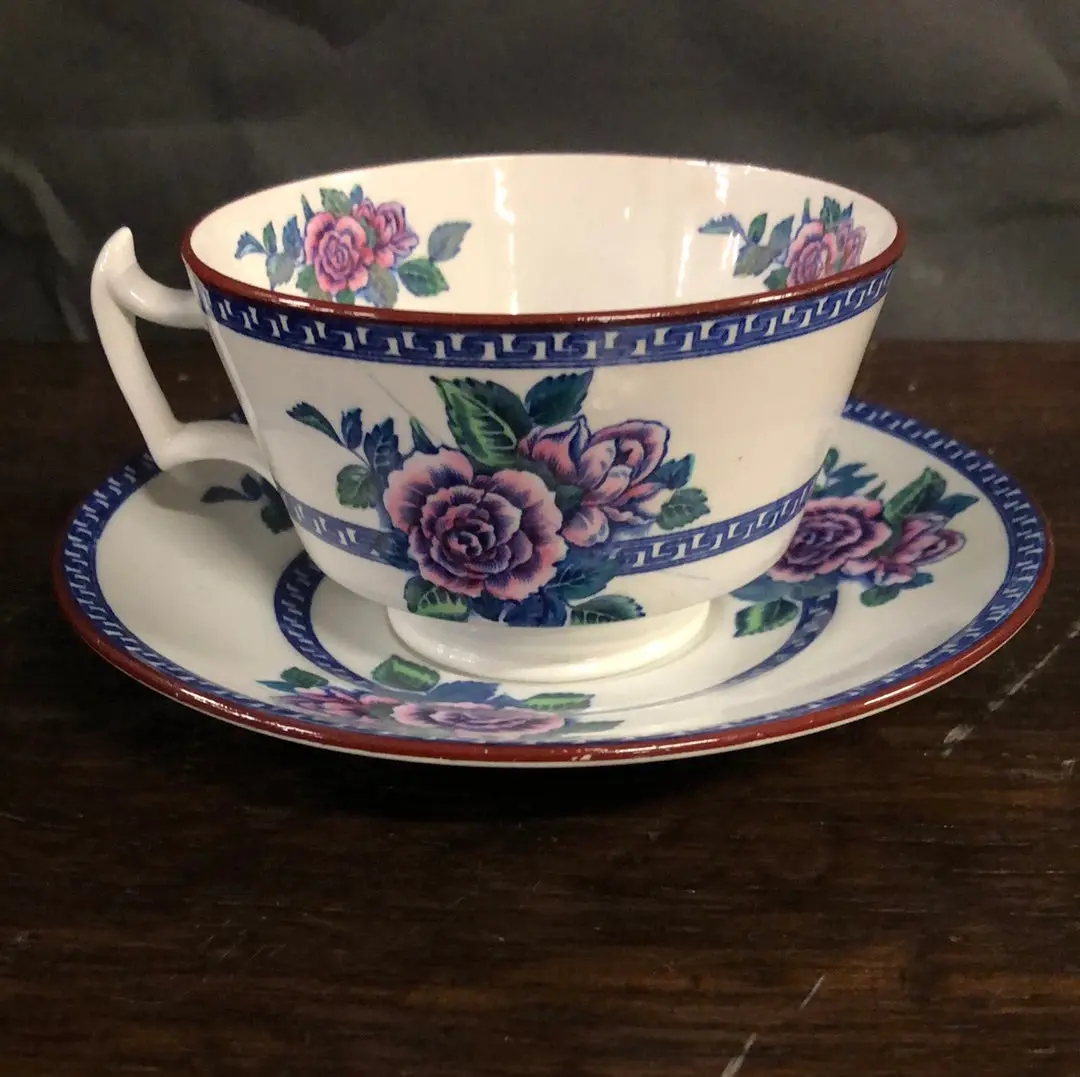 Copeland Spode Roses Cup And Saucer Each 1