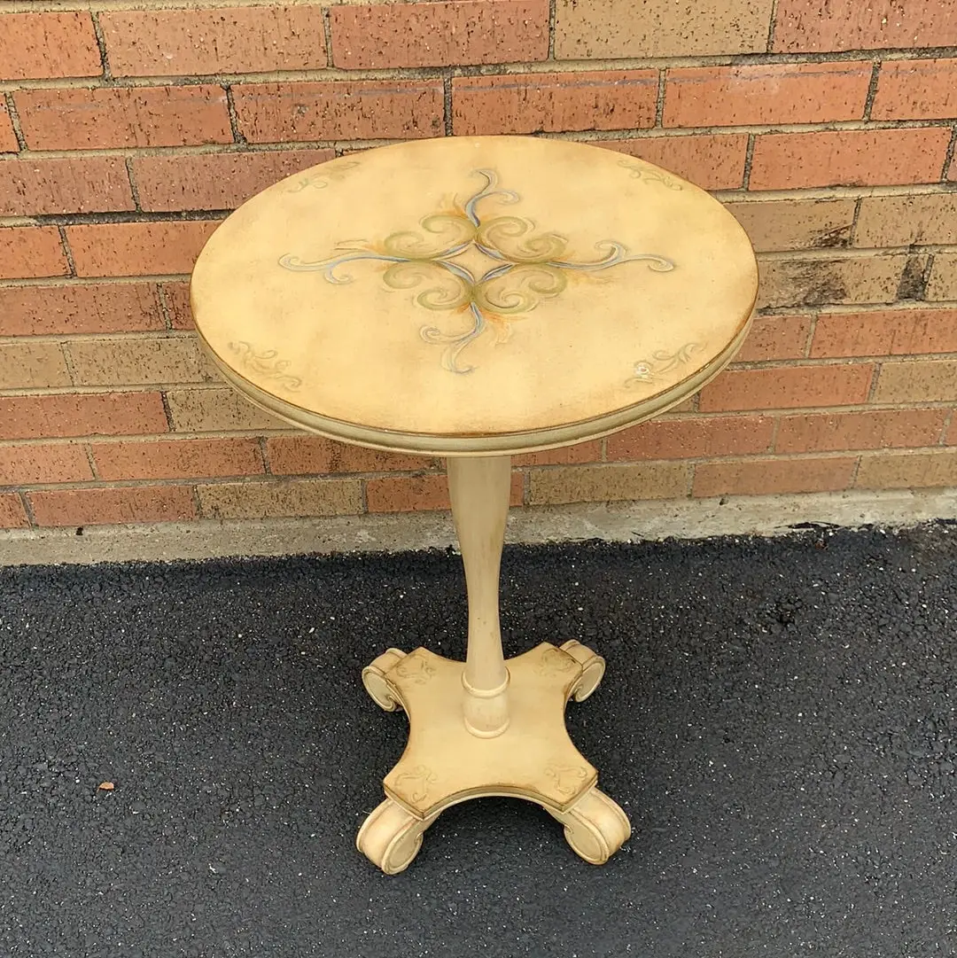 Small Round Empire Style Painted Occasional Table 1