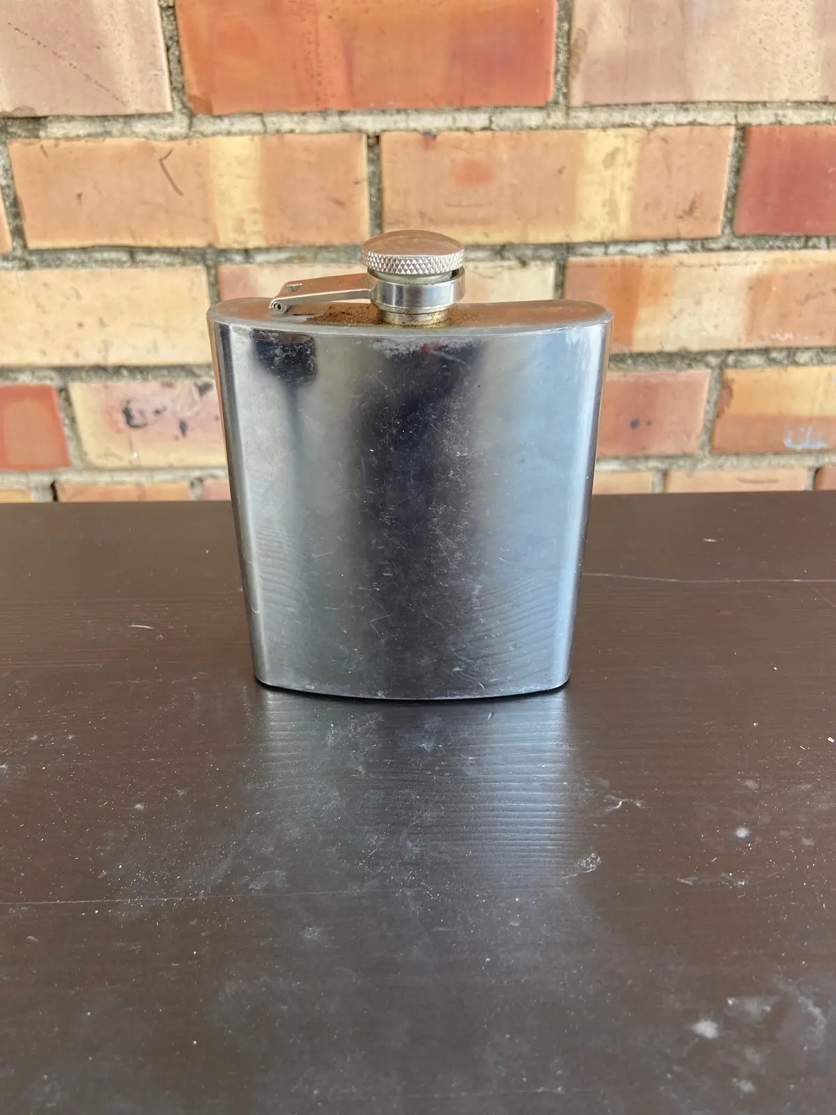 Silver Plated Vintage Reproduction Booze Flask 1