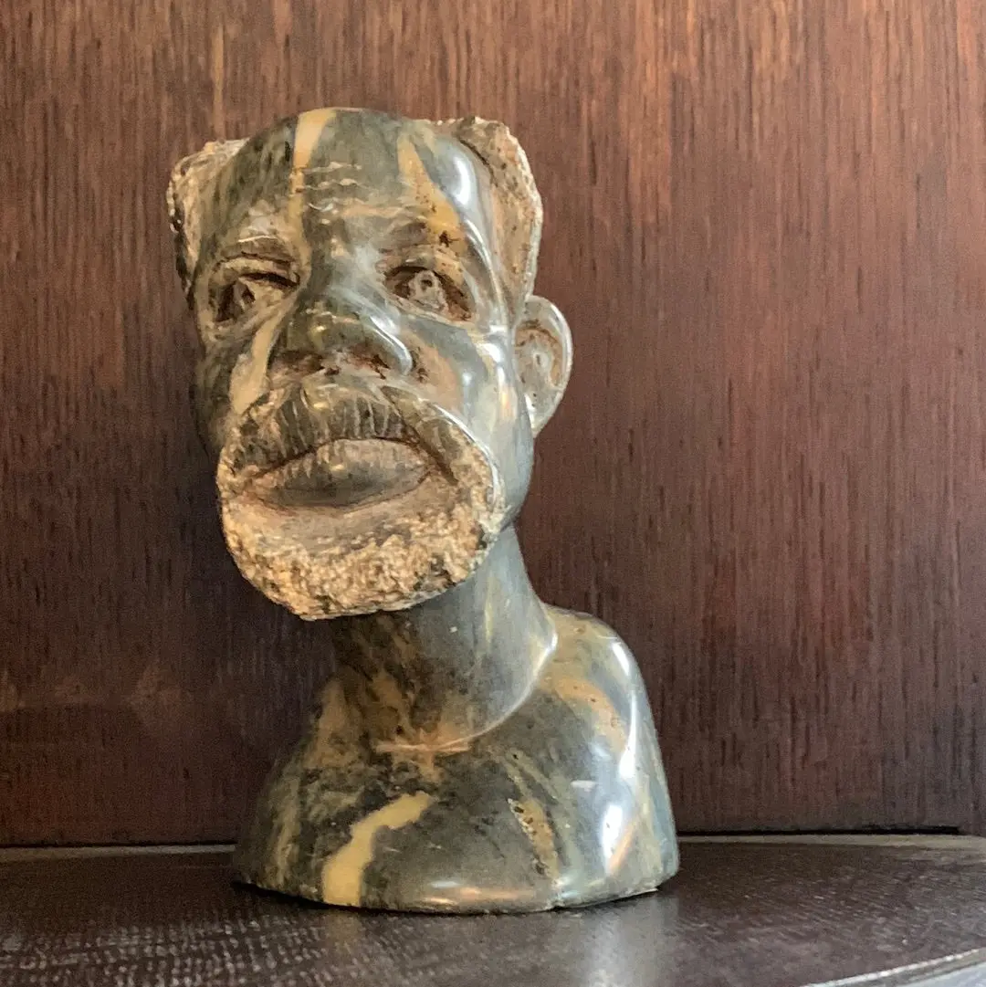 Small Marble Bust Of African Man 1