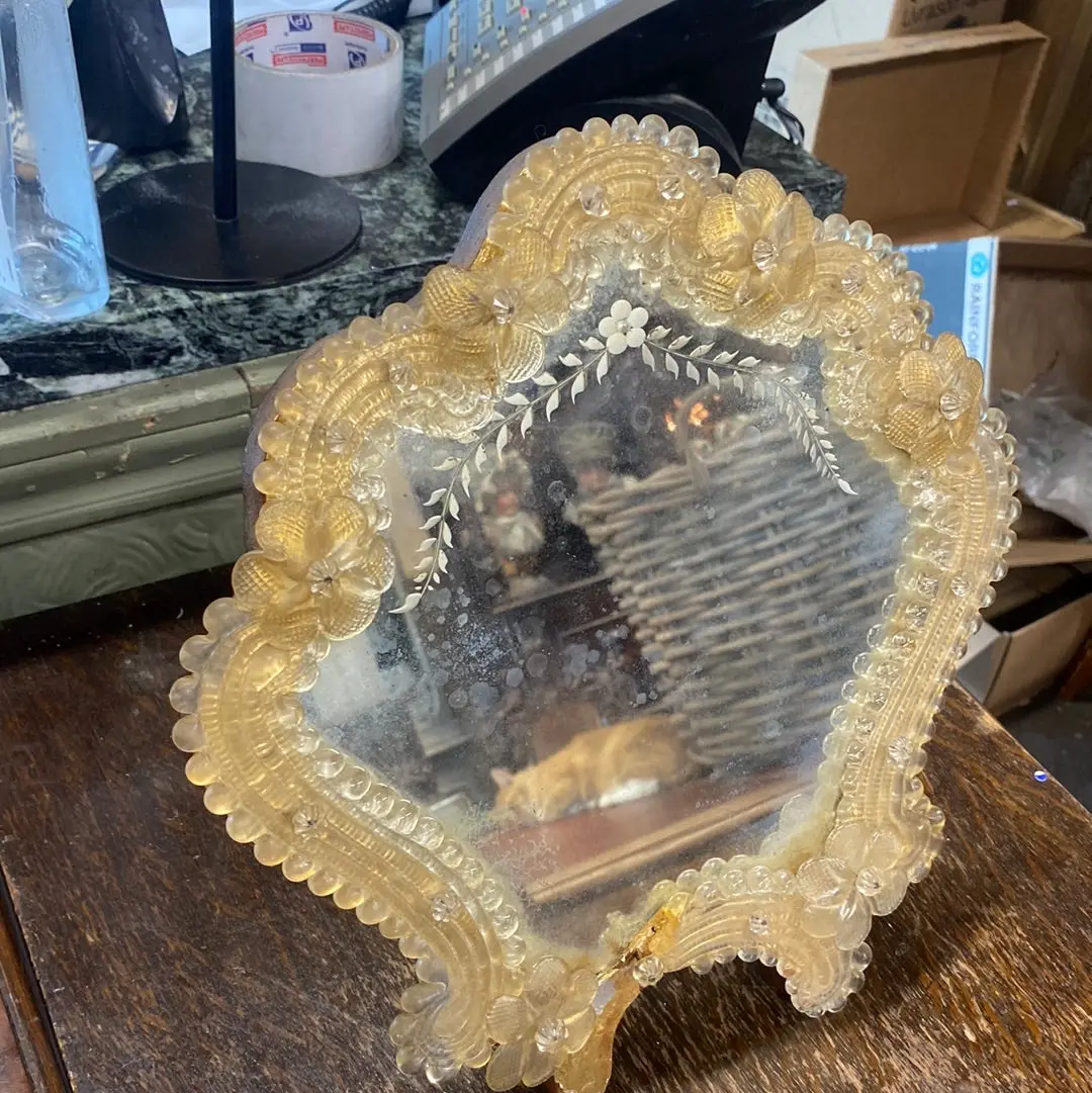 As Found Venetian Glass Vanity Mirror 1