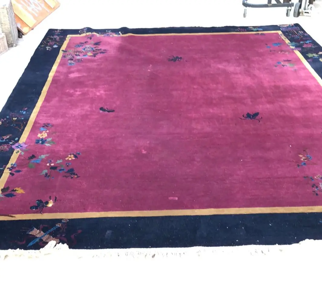 Large Hand Tied Asian Theme Rug 1