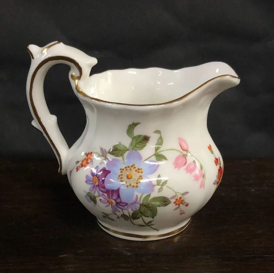 Small Royal Crown Derby Floral Creamer 1