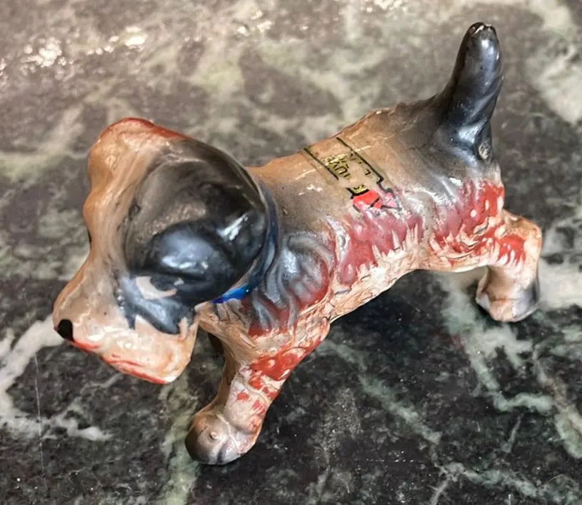 Vintage Airdale Terrier Porcelian Figurine Made In Japan 1