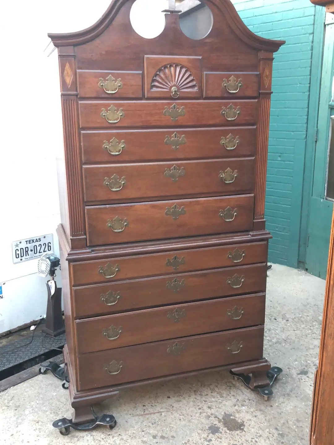 Mahogany Highboy With Bracket Feet 1