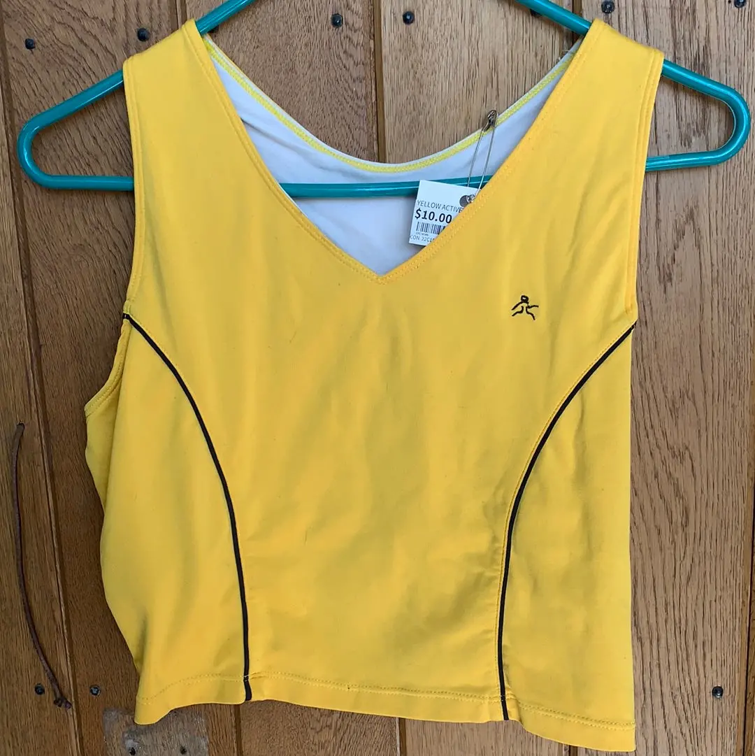 Yellow Activewear Crop Tank 1