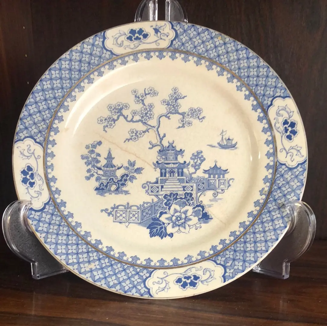 Meakin Blue Willow Plate As Found 1