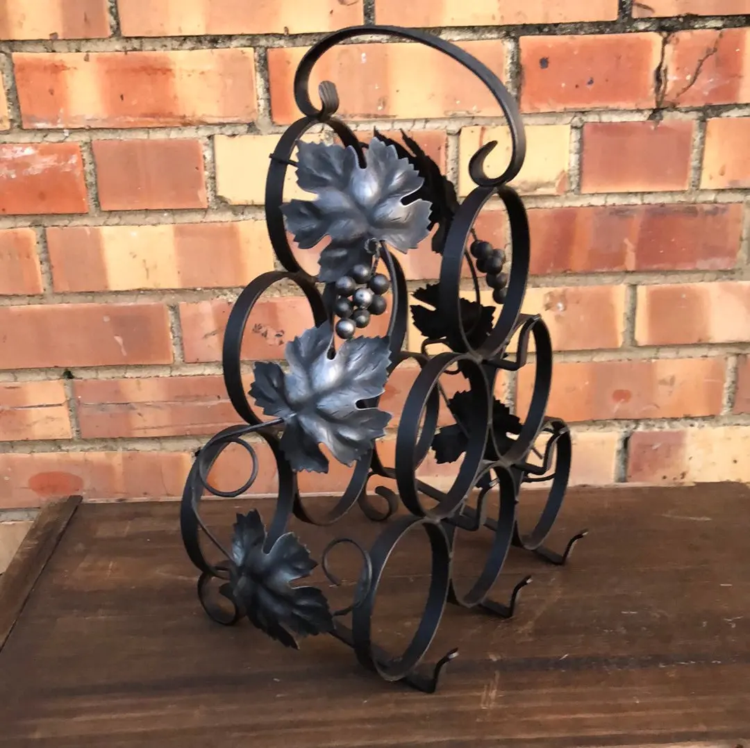 Small 5 Bottle Iron Wine Rack 1