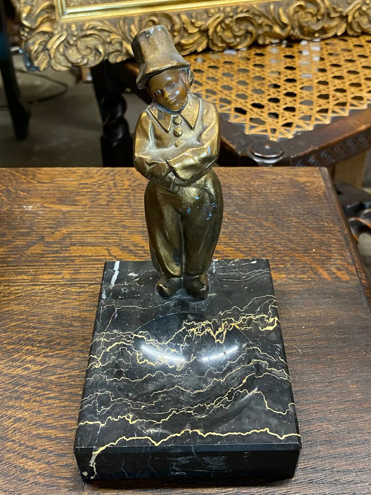 Dutch Boy  With Marble Tray As Found 1